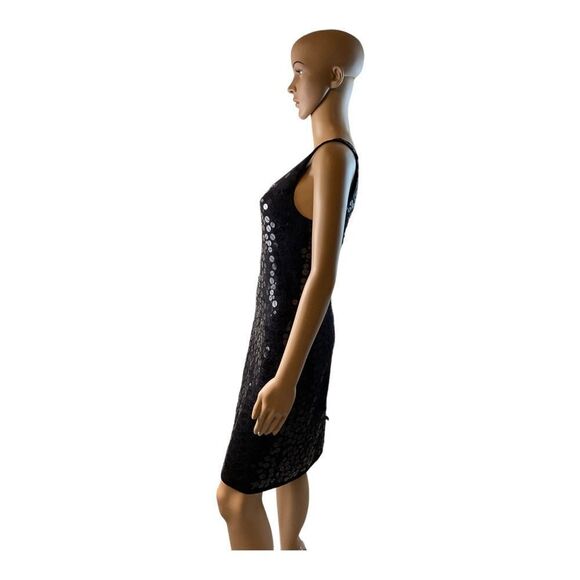 Worthington Women’s Black Sleeveless Sequin Knee Length Dress Size M. - Picture 5 of 16